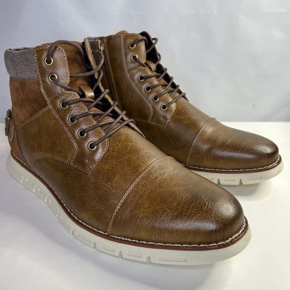 Chukka Boots Men's Vegan Leather Ankle Boots With Arch Support